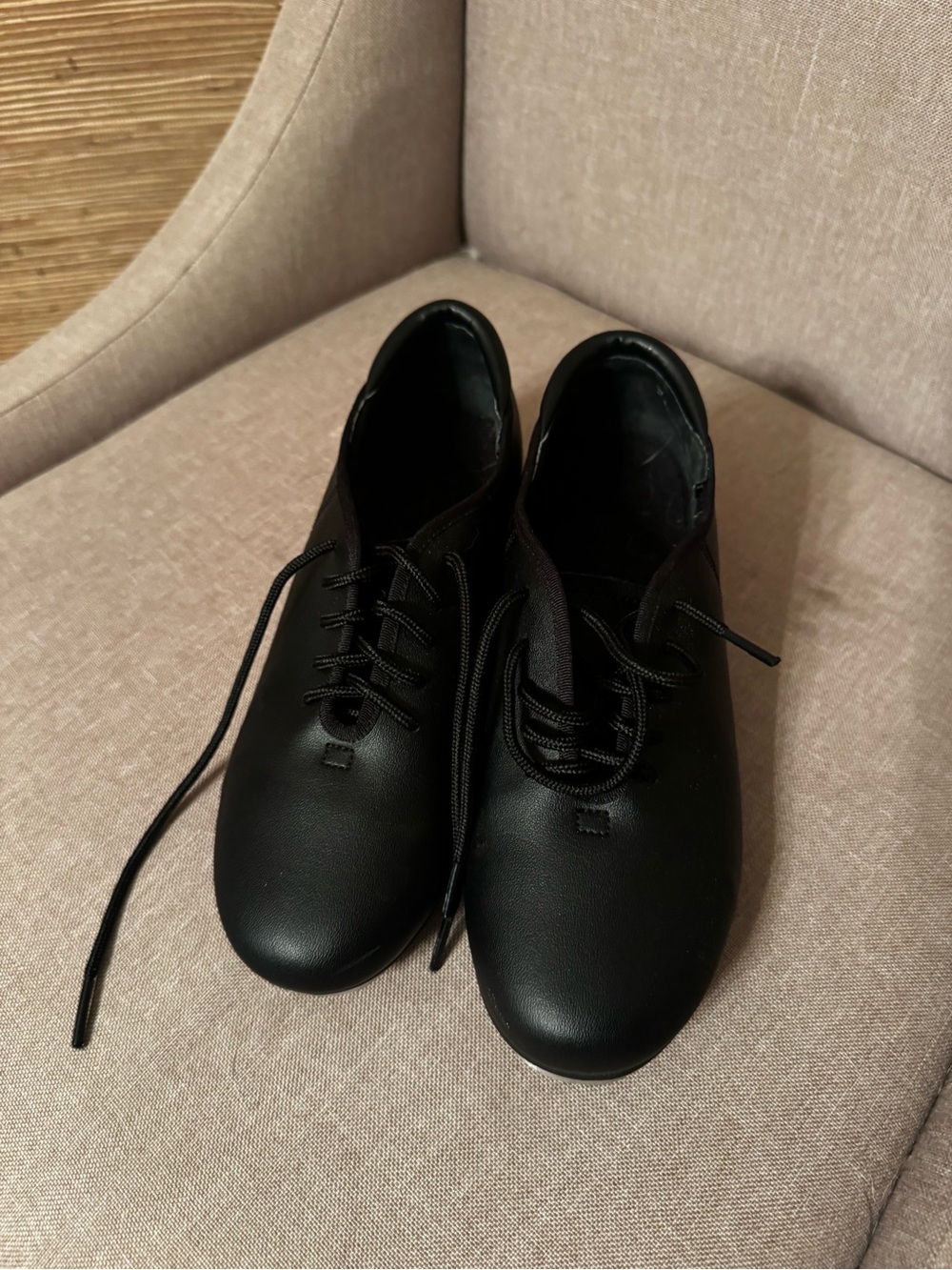 Black Lace-Up Tap Shoes